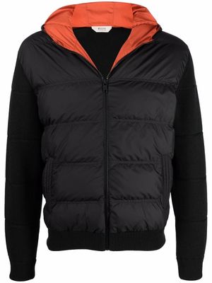 Z Zegna contrasting-sleeved padded jacket - Black