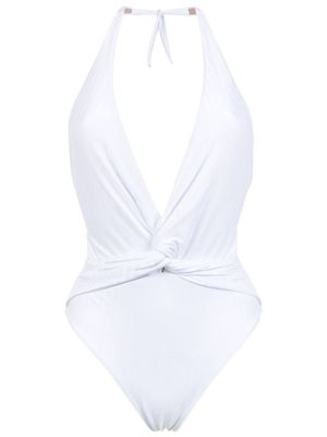 Brigitte Aline halter neck swimsuit - White