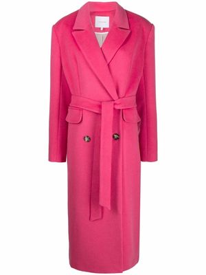 Lesyanebo oversize double-breasted coat - Pink