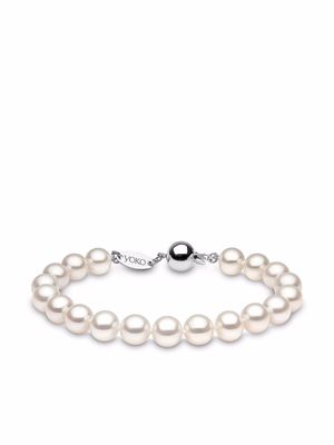 Yoko London 18kt white gold Classic 8mm Freshwater pearl bracelet - Silver