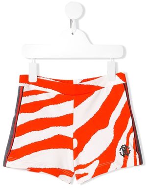 Roberto Cavalli Junior Zebra print jersey shorts - Red
