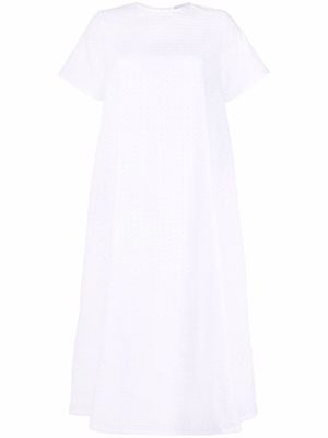 12 STOREEZ perforated-design dress - White