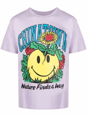 MARKET Smiley Planter-print T-shirt - Purple