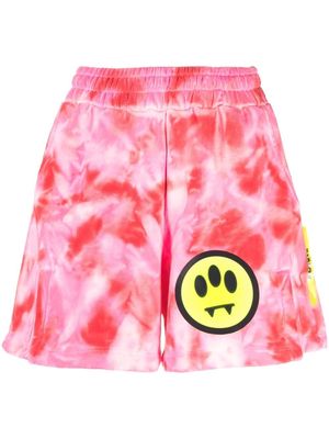 BARROW tie-dye slit shorts - Pink