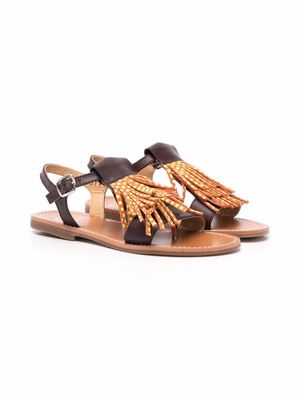 Gallucci Kids tassel trim sandals - Brown