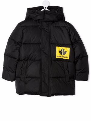 Dsquared2 Kids chest logo-print padded coat - Black