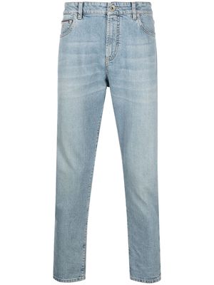 Brunello Cucinelli straight-leg cropped jeans - Blue