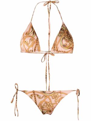 Philipp Plein New Baroque triangle bikini - Neutrals