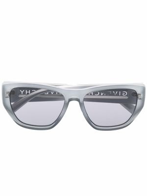 Givenchy Eyewear logo-embossed cat-eye sunglasses - Silver