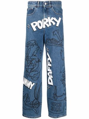 Gcds Looney Tunes straight-leg jeans - Blue