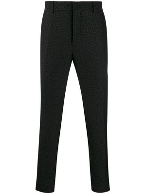 Fendi floral jacquard tailored trousers - Black