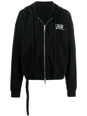 UNRAVEL PROJECT Highway zip-up hoodie - Black