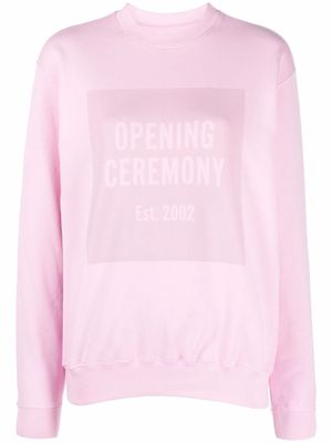 Opening Ceremony box-logo crew-neck sweatshirt - Pink
