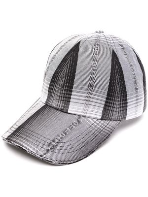 Off Duty logo-jacquard striped cap - Black