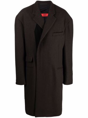 424 double-breasted oversized coat - Brown