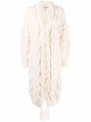 CONCEPTO Marzo cable-knit cardigan - White