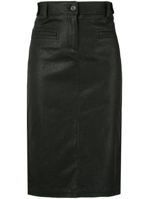 TOM FORD coated biker pencil skirt - Black