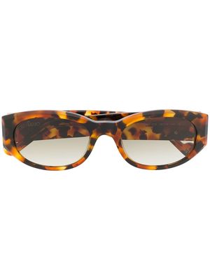 LIU JO slim oval frame sunglasses - Brown