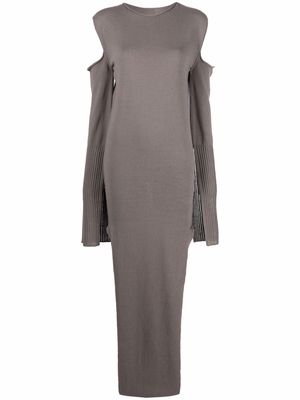 Rick Owens cape-sleeve knit dress - Grey