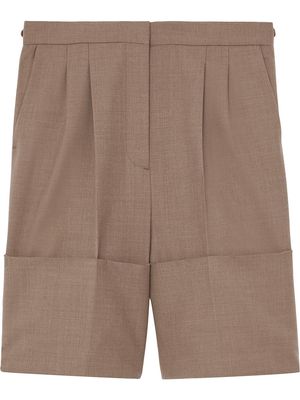 Burberry cuff-detail tailored shorts - Brown