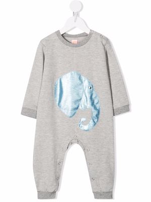 WAUW CAPOW by BANGBANG elephant-patch romper - Grey