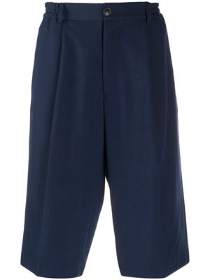 AMI Paris mid-rise wool shorts - Blue