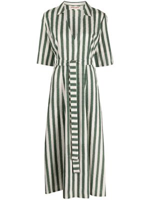 Le Sirenuse striped linen maxi dress - Green