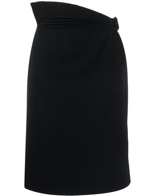 Alaïa Pre-Owned asymmetric waist short skirt - Black