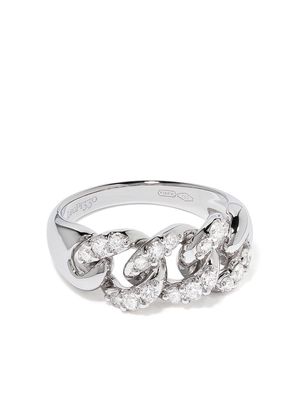 LEO PIZZO 18kt white gold Groumette diamond ring - Silver