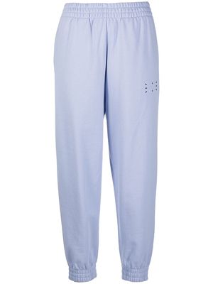MCQ graphic-print cotton track trousers - Blue
