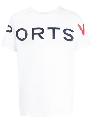 Ports V logo-print cotton T-shirt - White