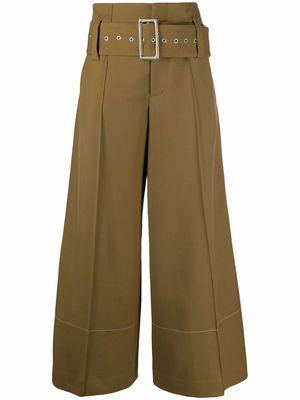 10 CORSO COMO high-waist belted wide-leg trousers - Brown