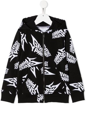 Givenchy Kids logo print hoodie - Black