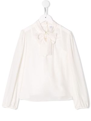 Dolce & Gabbana Kids pussy bow blouse - White