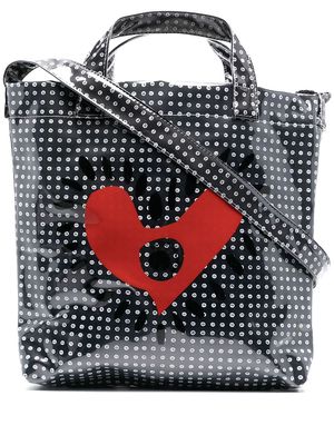 10 CORSO COMO heart print tote bag - Black
