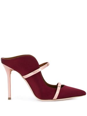 Malone Souliers contrast heeled mules - Red