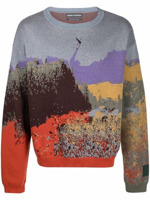 Reese Cooper graphic print jumper - Blue