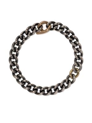 hum 18kt diamond chain bracelet - Silver and gold