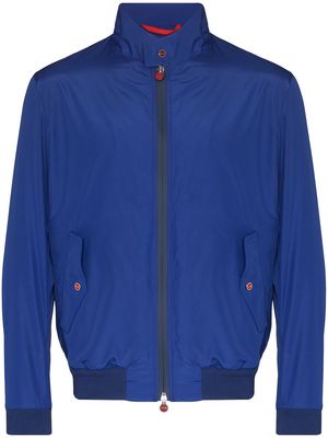 Kiton Harrington zipped jacket - Blue