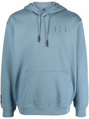 MCQ stitch-detail pullover hoodie - Blue