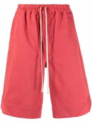 Rick Owens drawstring-fastening track shorts - Red