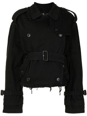 R13 belted double-breasted jacket - Black