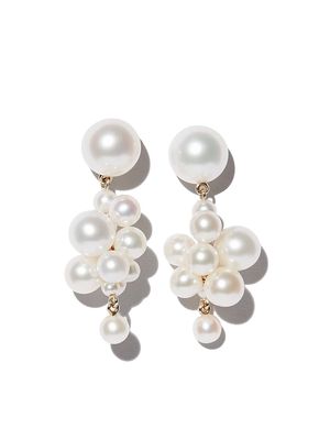 Sophie Bille Brahe Botticelli pearl drop earrings - Gold