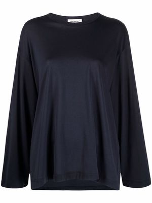 There Was One draped long-sleeve T-shirt - Blue