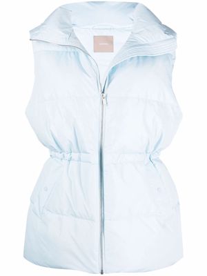 12 STOREEZ drawstring-waist puffer vest - Blue
