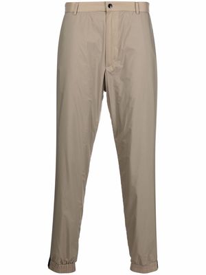 Moncler logo-trim straight-leg trousers - Neutrals