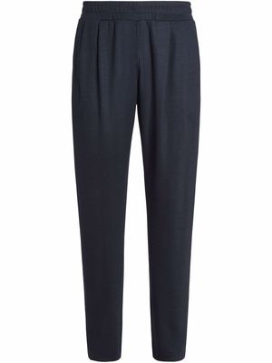 Z Zegna slim-fit checked trousers - Blue