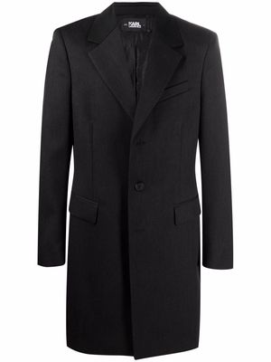 Karl Lagerfeld rear logo-print coat - Black