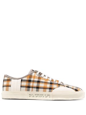 Bally check-print sneakers - Neutrals