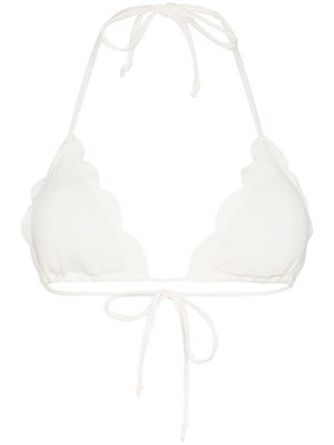 Marysia Broadway halterneck bikini top - White